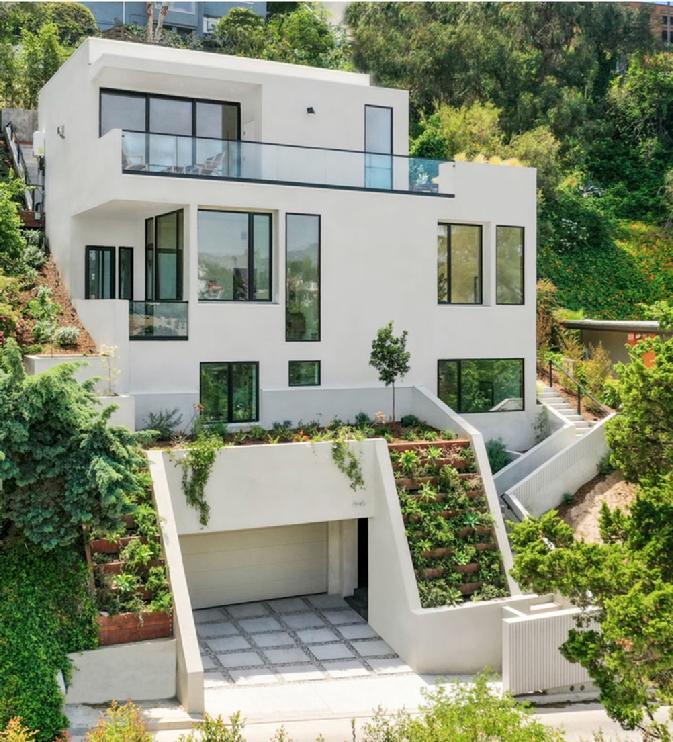 modern house design hillside 